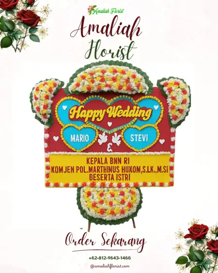 Papan Bunga Pernikahan Teluk Kenali